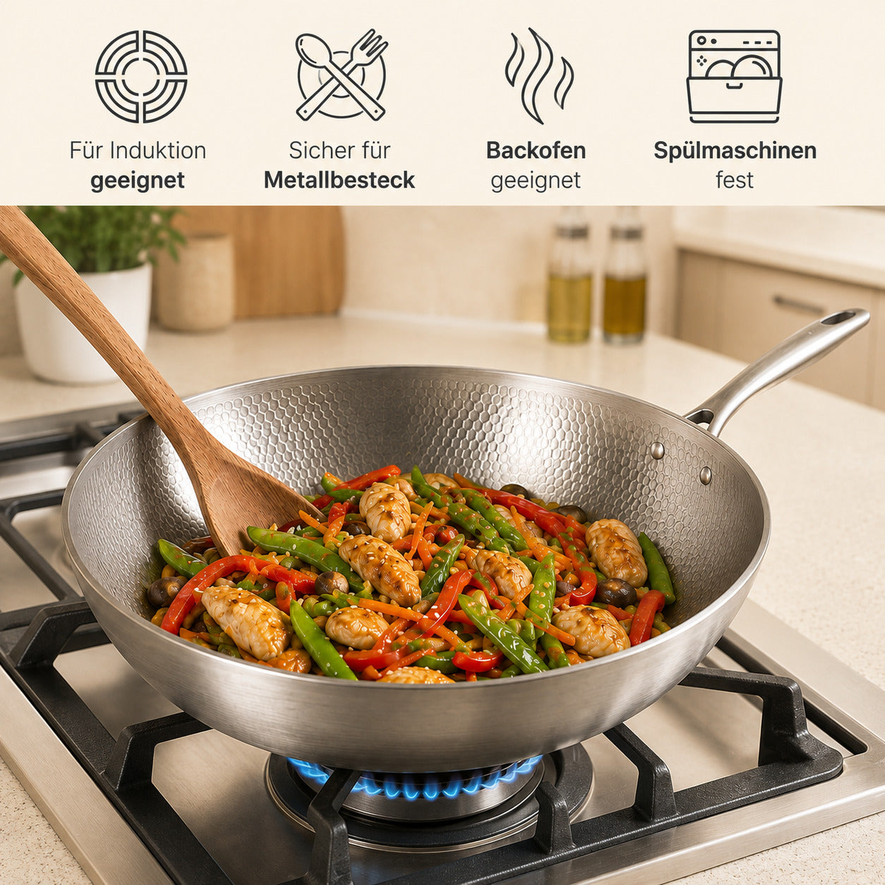 Wok en titane martelé™